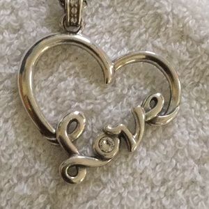 Sliver tone Brighton heart Necklace.